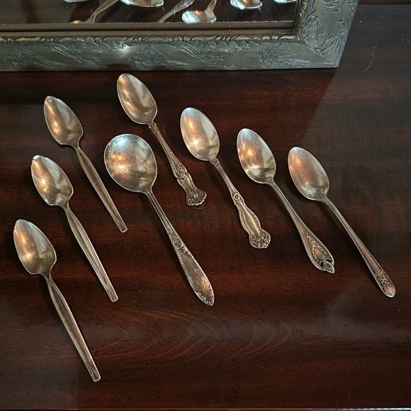 Vintage William Roger’s National Silver Mix Set Silver Plated Spoons Flatware - Picture 6 of 6